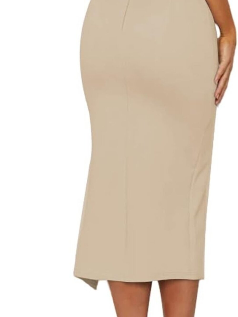 Women's Spaghetti Straps Split Slit Hem Sleeveless Bodycon Cocktail Party - Picture 2 of 3